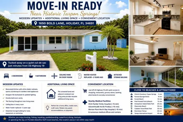 1650 Bold Lane, Holiday, FL, 34691